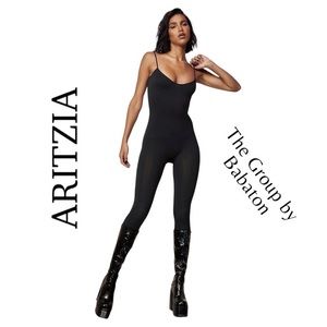 TNA ARITZIA The Group by Babaton Bodysuit Romper in Clay Beige